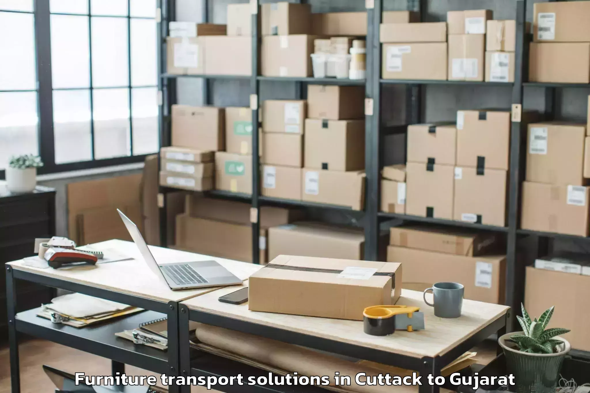 Expert Cuttack to Kamrej Furniture Transport Solutions